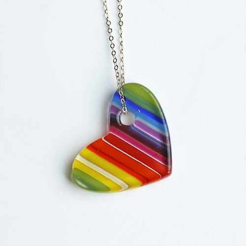 Rainbow Heart Necklace